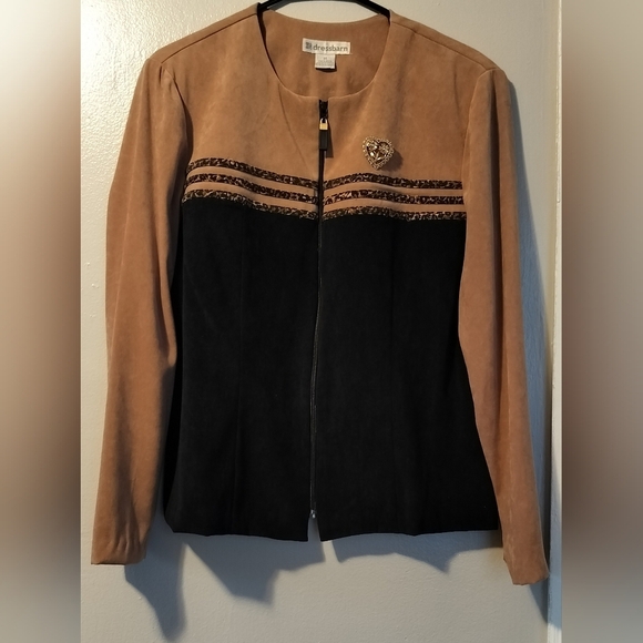 dressbarn Jackets & Blazers - Dressbarn Tan and Black Women's Blazer